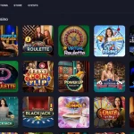 Current Vox Casino live-casino lobby with dealer-led tables visible